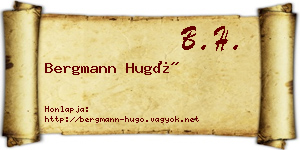 Bergmann Hugó névjegykártya